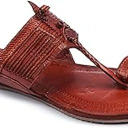 Women's Kolhapuri Leather Chappal Durable Handcrafted Sandal Smooth and Comfortable Flip Flops Tan Slipper Anti Slip Design Traditional Footwear-image-45