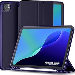 Case-Magic Smart Folio Case Cover for iPad Pro 11 inch (2022/2021/2020, 4th/3rd/2nd Gen) Auto Sleep/Wake Magnetic Closure, Trifold Stand, Pencil Holder| Slim Lightweight PU Exterior, TPU Back (Blue)-6