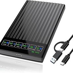 HWAYO 2.5'' 750GB Portable External Hard Drive with LCD Display HD Screen USB3.1/3.2 Type C HDD Storage for PC, Desktop, Laptop, Mac OS, Xbox One, PS4, PS5-image-7
