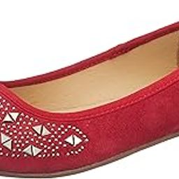Womens Flower Emb Ballerinas, (5511763)-image-41