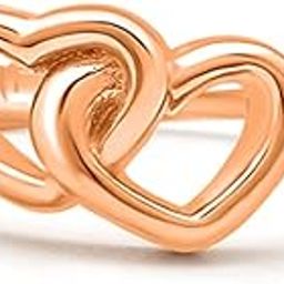 925 Sterling Silver Rose Gold Sweet Connection Ring | Adjustable Rings for Women & Girls | With Certificate of Authenticity and BIS Hallmark-image-17