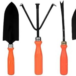 GREENGROW Gardening Hand Tools Set - 5 Pieces (Cultivator, Big and Small Trowel, Weeder, Fork) | Tools for Home Garden | Durable Plant Tool Kit | Farming Tools-image-50
