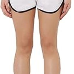 Women's Cotton Blend Off White Solid Shorts-image-98