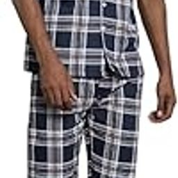 Men Regular Fit Checkered Pant & Shirt Lounge Set-image-64