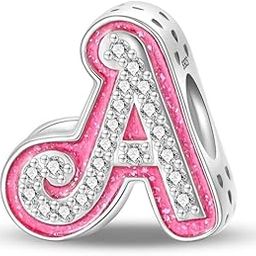 925 Silver Charm Bracelet Pendant 26 Letters Charms Compatible with European Bracelets for Women Fits Pandora Bracelets-picture-41