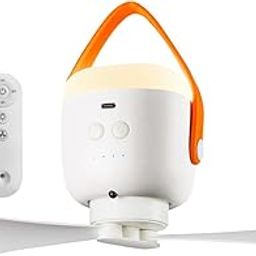 TINGUT Upgraded Camping Hangings Fan Ceiling Fan Hangings Fan with Remotes Control 4Gear Tent Fan for Outdoors Comfort Fan-image-35