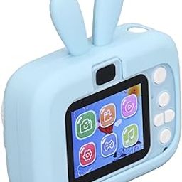 1080P Student Camera, 20MP 64G Memoriy Support Children Digital Camera ABS Silicone USB for Garden (Silver)-image-12