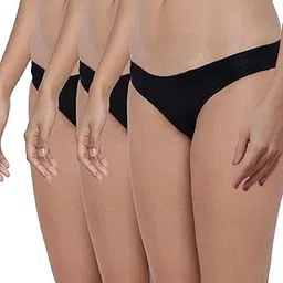 la intimo BASIICS Amor Love Antimicrobial Semi Seamless Bikini Brief Panty for Women (Pack of 3)-picture-19