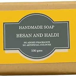Handmade Soap, 100g X 3 Paraben-Free, SLS-Free, No Added Fragrance (Besan & Haldi)-26