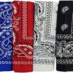 Purple Valley Unisex Cotton Bandana/Head Wrap/Wristband/Face Cover/Handkerchief For Men And Women, Multi (50 * 50Cm, Pack Of 4), Purple-image-60