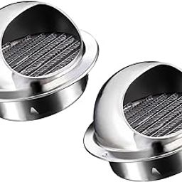 LOOM TREE 2 x Round Wall Vent Outside Cap Built in Fine Mesh for Kitchen-picture-3