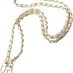LICHTS®Metal and Leather Purse Chain Strap Shoulder Bag Strap 47 inch Clutch DIY White|Clothing, Shoes & Accessories | Womens Handbags & Bags | Handbag Accessories|1 Piece Purse Chain Strap-image-62