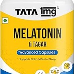 Tata 1mg Melatonin 10mg Vegetarian Capsule for Calm & Restful Sleep, For Men & Women, Pack of 30-31