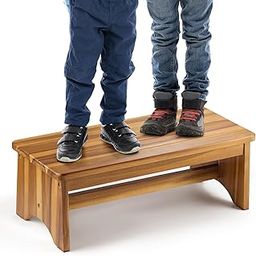 Craftsline Extra Wide 26in Wooden Step Stool, Heavy Duty One Step Stool for Adults and Seniors-image-98