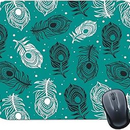 Family Shoping New Year Gift Items Peacock Feather Green Printed Mousepad for Computer System Pc Accessories-image-39