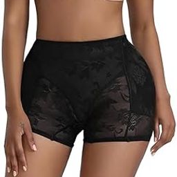 Net Padded Panties for Women Padded Underwear Hip Butt Enhancer Pads Panty Seamless Booty Lifting Control Panties (in Free Size, Regular) Skin, Black-image-78