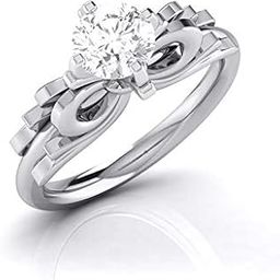925 STERLING SILVER SWAROVSKI CZ DIAMOND RING RHODIUM POLISHED FOR WOMEN AND GIRLS P-image-43