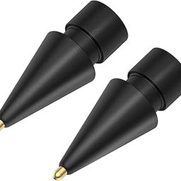 Replacement Tips for Apple Pencil, 2 Pack Compatible with Apple Pencil 2nd Gen and 1st Gen, No Wear Out Fine Point Precise Control Pen Like Nibs for Apple Pencil (Black 1.8mm)-7