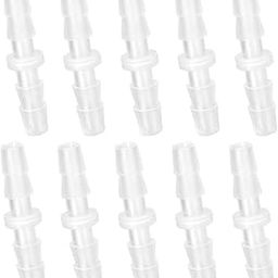 Quickun Plastic Hose Barb Fitting, 1/8" x 1/8" Barbed Splicer Mender Joint Adapter Union Fitting (Pack of 10)-picture-20