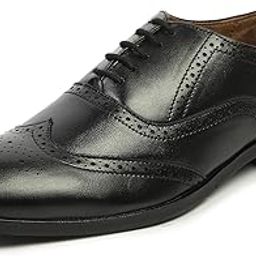 louis stitch Men's Formal Lace-up Oxford Shoes | Solid Design | Ideal for Formal, Business Casual, and Parties | Solid Obsidian Black | UK Size 8 (RGBG-)-picture-17