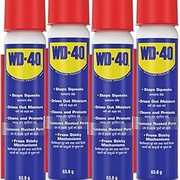 WD-40, Multipurpose Car care Spray, 420ml Rust Remover, Lubricant, Stain Remover, Powerful Chimney Cleaner, Degreaser, and Bike Chain Cleaner & Chain Lube, 63.8g - Pack of 4-7