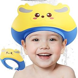 Shower Cap, Bonnet, Shower Cap for Kids Cap Shield Visor Hat for Eye and Ear Protection for kids Cute Deerlet Shape Makes The Bath More Fun-image-25