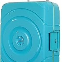 Polycarbonate Material Circurity Max 55 cm Small Hardside Cabin Suitcase with Xtrasecu 3-Point Locking System & Double Spinner 8 Wheels for Unisex - Scuba Blue-0