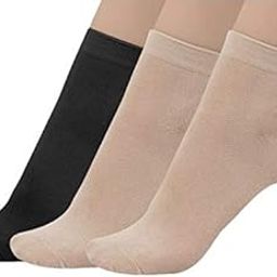 Women's Ankle Length Socks - Pack of 3 Pairs (Black:Skin:Skin) Free Size-picture-50