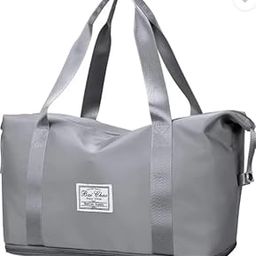 Nylon Duffle Bag for Travelling |Waterproof and Large Travel Bag for Women's Luggage | Expandable & Multipurpose Large Capacity Weekender Carry Bag (Grey)-image-60