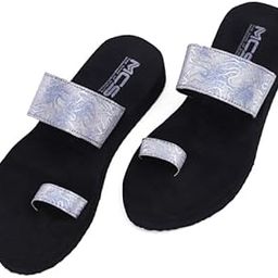 Casual Sandal for Women, Silver Synthetic Rubber, Slip-on Design,-image-15