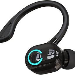 Single Ear Bluetooth Earpiece, Bluetooth 5.2 Wireless Earphones, Right Ear In-Ear Bluetooth Headset with Noise Canceling Microphone Waterproof, In Ear Bluetooth Headphones for Business Office Driving-image-22