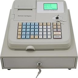 Cash Register Electronic Pos System Cash Register with Drawer Box for Small Businesses,48 Keys Digital LED Display Retail Cashier Register for Retail Restaurant Supermarket-image-76