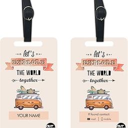 Personalized Designer Luggage Travel Baggage Tags from Nutcase - Set of 2 Tags -Lets Explore-0