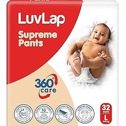 LuvLap Supreme Diaper Pants Large (LG) 9 to 14Kg, 32Pcs, 360° skin care with 10 million breathable pores, Aloe Vera for superior Rash prevention, upto 12hr protection, 5 layer super light core-image-24