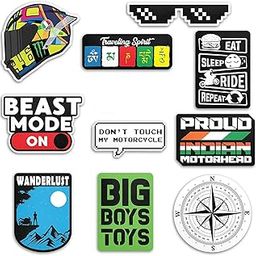 Titu Ki Baatein Adventure Awaits! Eat, Sleep, Ride, Repeat! Big Boys Toys! Wanderlust! Bike Decals Stickers for Adventure Enthusiasts | Helmet & Bike Stickers and Graphics | Premium Vinyl Quality-25