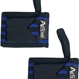 ARTINO Weight Lifting Wrist Support, with Thumb Loop Strap for Gym Workout, Push-ups, Pull-ups, Strength Training Exercise, Accessories, Made of Velcro and Elastic Band for Men & Women-0