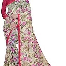 Women's Georgette Printed Trendy Saree with Blouse||Fancy Saree For Women||Bollywood Saree-24