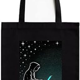 Coding Night Gamer Quote Tote Bag for Tech Lovers | Black Cotton A4 Size Tote Bag with Zip for School, Office & Daily Use | 16x14 Inch | Geek Gift for Gamers-image-87