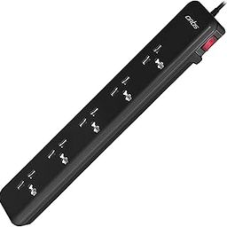 Artis AR-5SS-CB 5 Universal Sockets with Single Switch Surge Protector & Child Safe Shutter Protection Black-picture-21