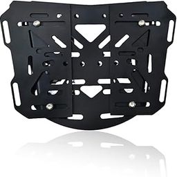 MOTO GENIUS Universal Adjustable Top Base Plate for Luggage Rack | Fits All Bikes | Heavy-Duty Metal Construction-6