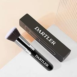 Dartler's Premium Foundation Brush for Liquid, Cream, Powder - Kabuki Flat Face Blending Brush - Soft Essential Makeup Tool for Women | Black, Pack -1-28