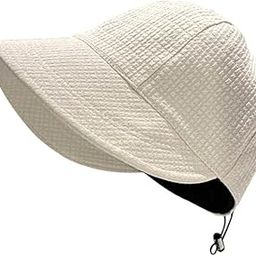 Women's Fisherman's Caps, UPF 50+ Outdoor UV-Protection-Foldable Sun,Teens Girls Wide Brim Summer Casual Sun Hat, Fishing Hat (Beige, C: 22-23.6inch, H: 6.6 inch, L: 2.7 inch)-image-13