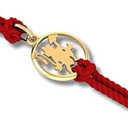 Bajrang Bali Gold Rakhi Cum Pendant for Brother Raksha Bandhan Gift for Brother Premium Packaging BIS Hallmarked-image-28