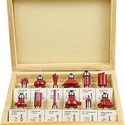 MAF PRO 12Pcs Premium Router Bit Set – 6mm Shank, Professional Quality with Wooden Case(12 Bits)-2