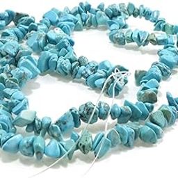 Chip Dyed Natural Turquoise Bead Strands, DarkTurquoise, 8x5mm, about 33.85"-image-28