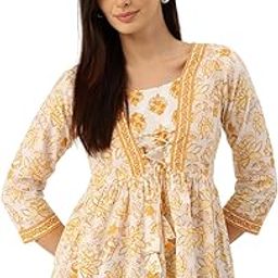Everyday Floral Printed Yellow Color Rayon Top for Women-image-37