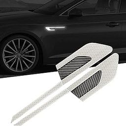 US1984 Car High Intensity Reflective Self-Adhesive Stickers Car Side Marker Bumper Fender Safety Warning Sticker Universal Strong Reflective Warning Stickers For Car Night Visibility (White), Paper-image-94