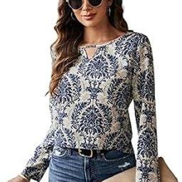 TAMALLA Pallu Women's Cotton Printed Full Sleeves Elegant Designs Tops for Women-image-34