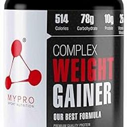 Mypro Sport Nutrition Complex Weight Gainer High Protein Supplement Powder(10g Protein,514g Calories,78g Carbs,25g Vitamins,Serving-33 Scoops) For Men & Women-Chocolate Flavour-1 Kg-8