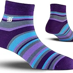 socksoho Premium Ankle Length Colorful Stripes Men Cotton Socks Edition Material : Combed | Color size Free UK 7-12-picture-37